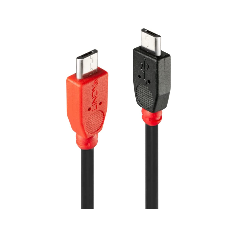 Lindy Câble USB 2.0 Micro-B vers Micro-B OTG, 0.5m