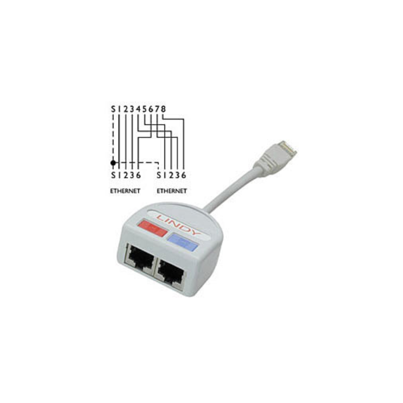 Lindy Doubleur de port RJ-45 UTP:  2 x 10/100 Base-T