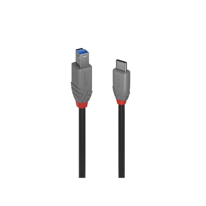 Lindy Câble USB 3.2 Type C vers B, 5Gbit/s, Anthra Line, 3m
