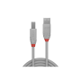 Lindy Câble USB 2.0 Type A vers B, Anthra Line, Gris, 1m