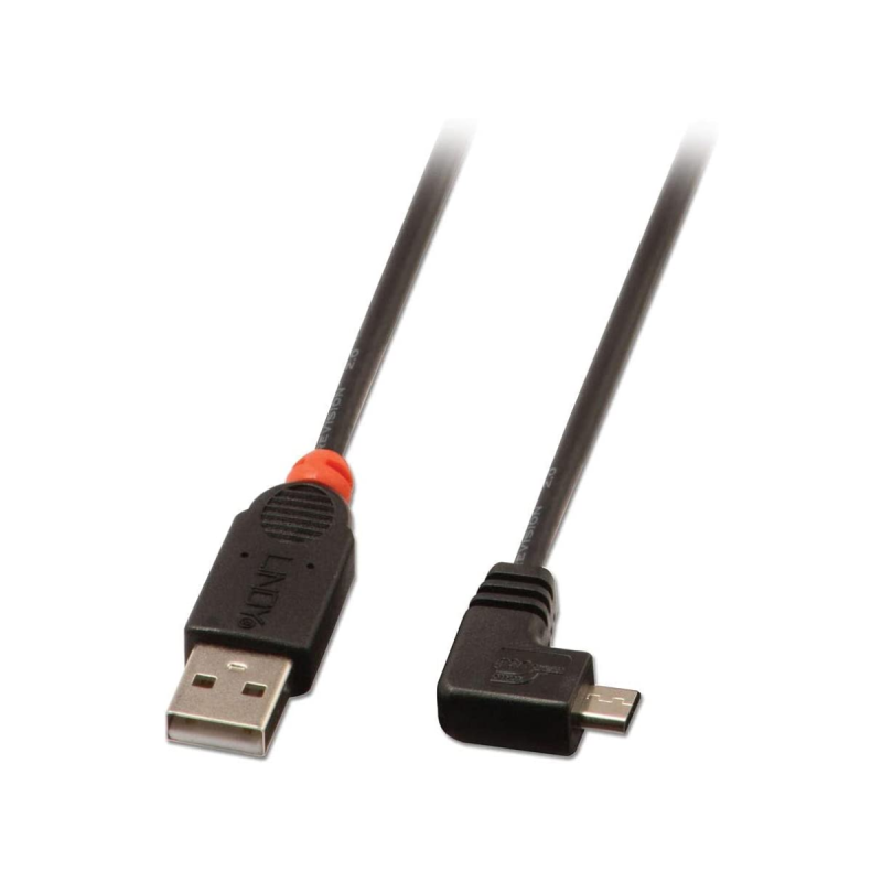 Lindy Câble USB 2.0 type A / micro-B coudé, 1m