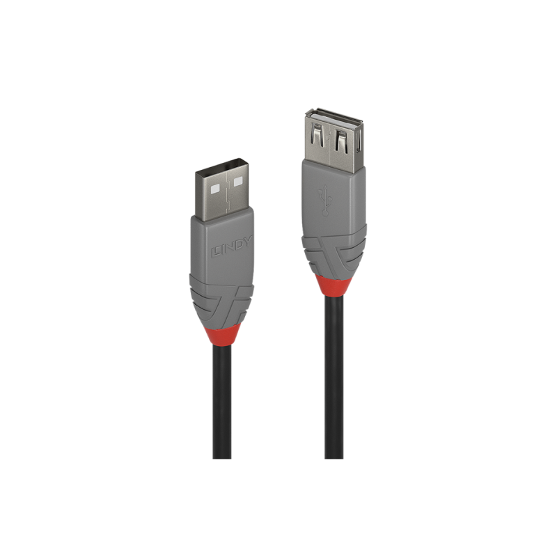 Lindy Rallonge USB 2.0 type A, Anthra Line, 0.5m