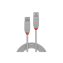Lindy Rallonge USB 2.0 type A, Anthra Line, Gris, 0.5m