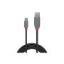 Lindy Câble USB 2.0 type A vers Mini-B, Anthra Line, 0.2m