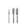 Lindy Câble Audio Jack 3.5mm vers RCA, Cromo Line, 0.5m