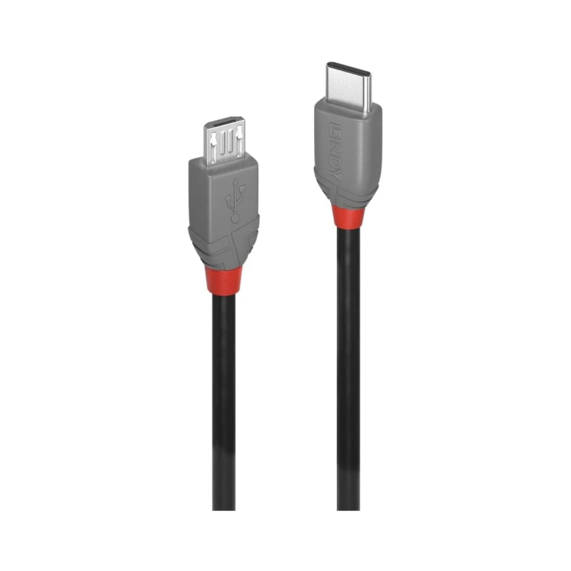 Lindy Câble USB 2.0 Type C vers Micro-B, Anthra Line, 3m