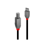 Lindy Câble USB 2.0 Type C vers B, Anthra Line, 1m