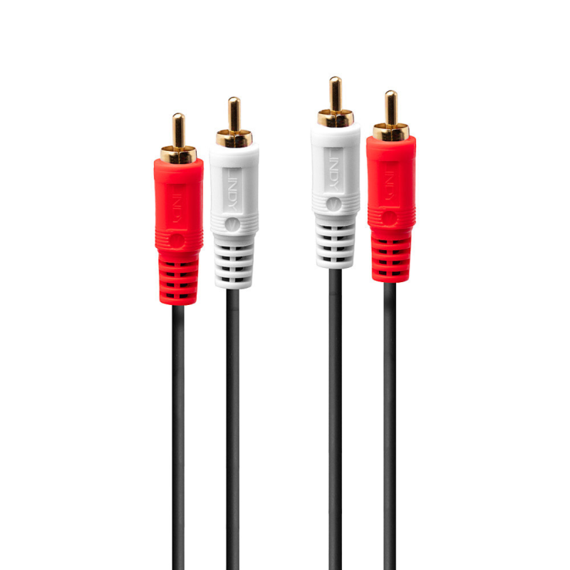 Lindy Câble audio Premium 2x RCA mâle vers 2x RCA mâle, 1m