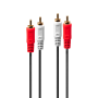 Lindy Câble audio Premium 2x RCA mâle vers 2x RCA mâle, 3m