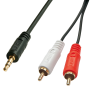 Lindy Câble audio Premium, 2x RCA mâle vers jack 3,5mm mâle, 20m