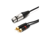 Cordon audio Amazone XLR femelle / 2x RCA mâle de 1 mètre