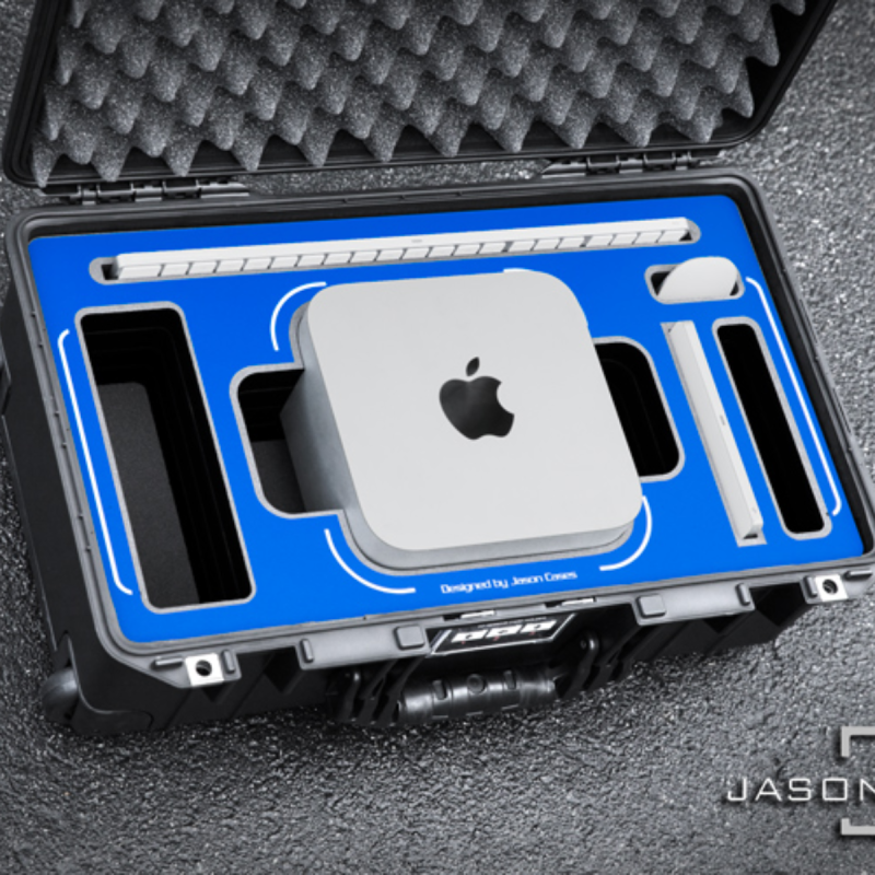 Jason Cases Valise pour Apple Mac Studio with Blue overlay