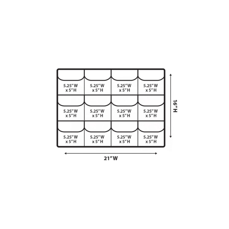 Jason Cases Valise pour 1600 / 1610 / 1620 Lid Organizer (12 pockets)