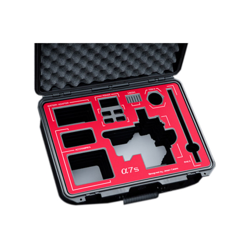 Jason Cases Valise pour Sony A7s with TILTA Cage with RED overlay
