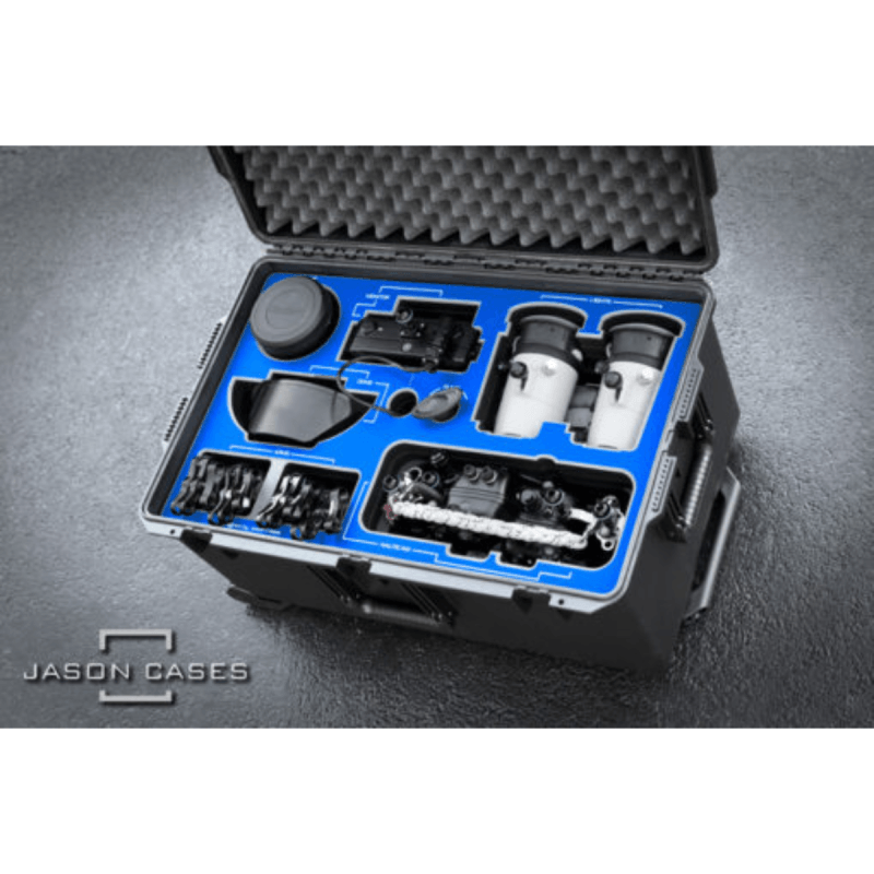 Jason Cases Valise pour Nauticam GFX100 with Blue overlay