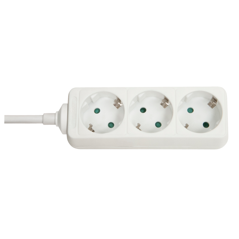 Lindy Multiprise 3 prises Schuko, blanc