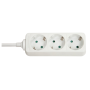 Lindy Multiprise 3 prises Schuko, blanc