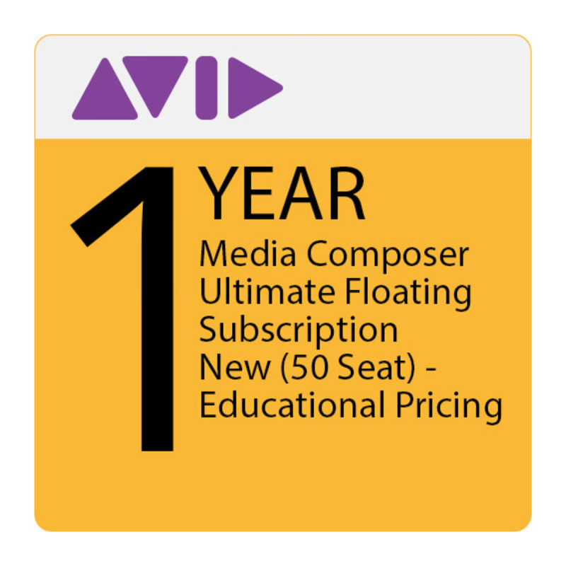 Avid Media Composer Ultimate 1an ESD Pack 50 licences flottantes EDUC