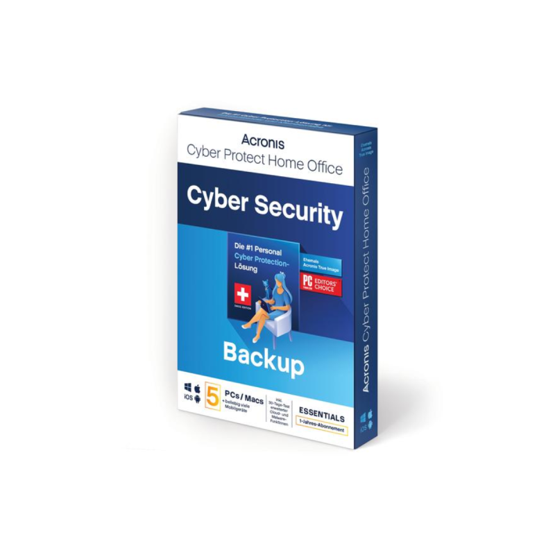 Acronis Cyber Protect Home Office 2023 Essentials 1 poste 1 an BOX CH