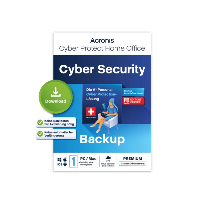 Acronis Cyber Protect Home Office 2023 Prem 1 poste+1TB Cloud 1an ESD