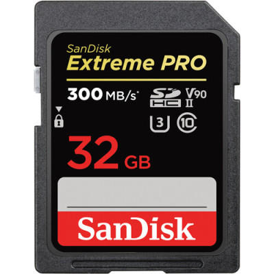 SanDisk Carte SDHC Extreme Pro 32Go Cl.U3 UHS-II 300MB/s