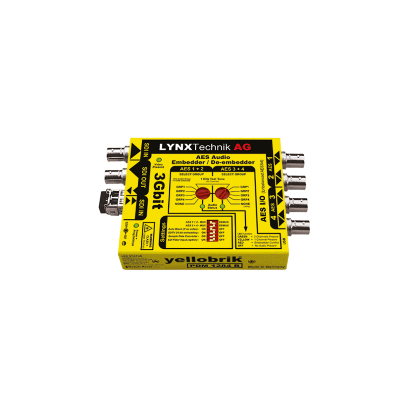 Lynx 12G/3G/HD-SDI AES and analog Audio Embedder / Desembedder