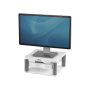 Fellowes support moniteur premium plus - gris clair / blanc