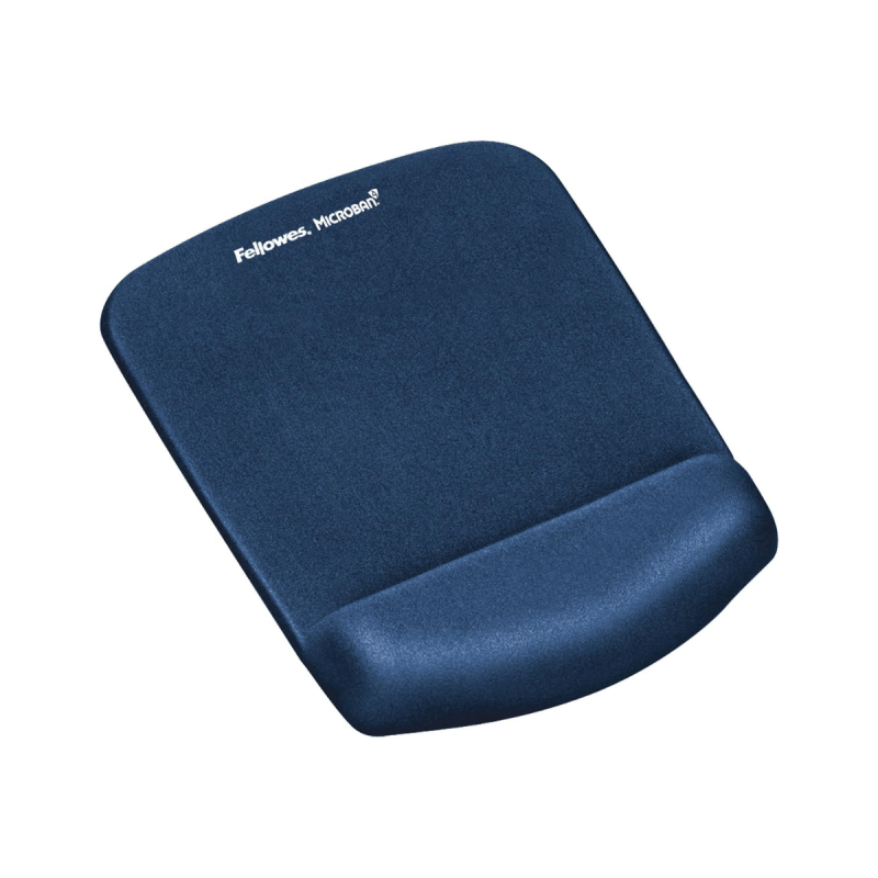 Fellowes tapis de souris repose-poignets plushtouch - bleu