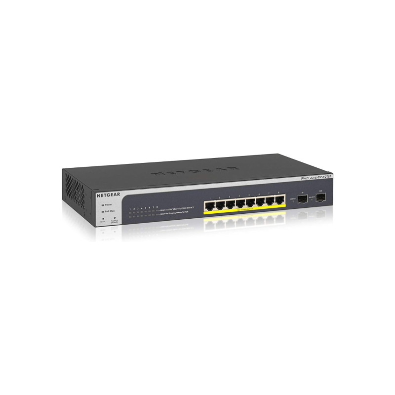 Netgear 8P MG/10GE SMART MANAGED PRO SWITCH W/ 2 SFP+ PORTS