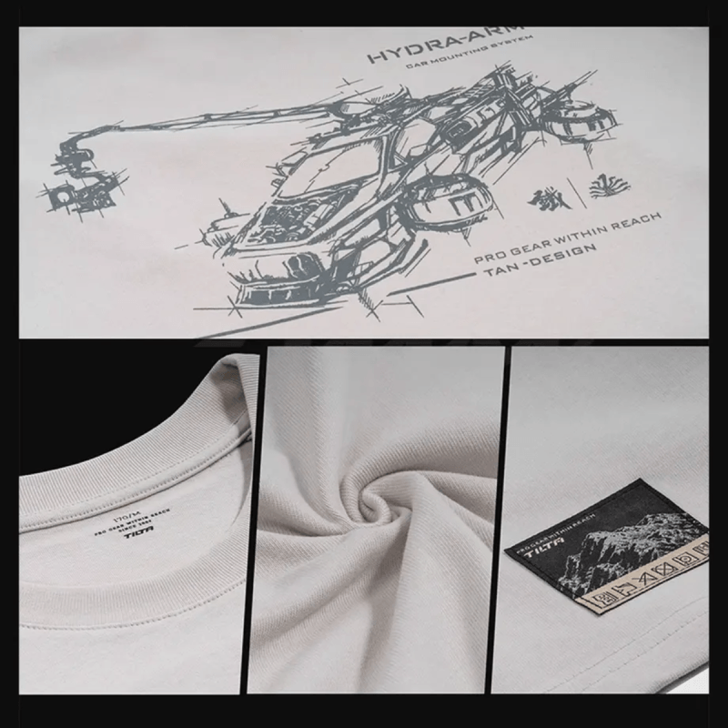 Tilta T-Shirt Hydra Arm Futuriste Sketch XL - Blanc Crème