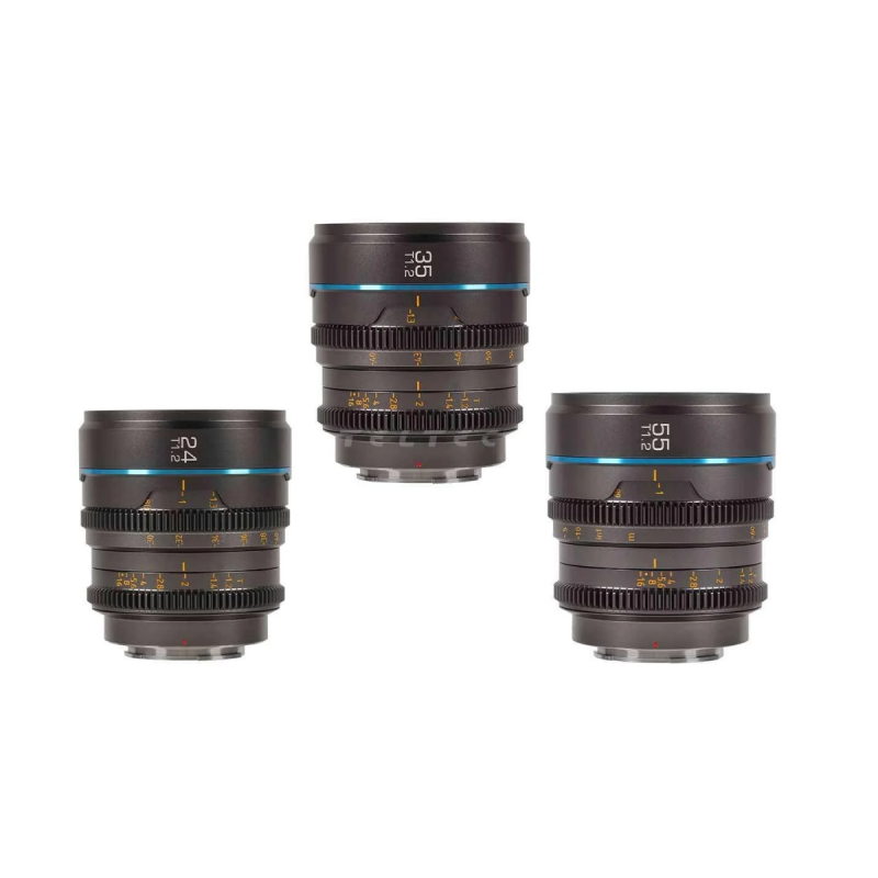 Sirui Objectifs Nightwalker 24,35,55mm T1.2 S35 Manuel(E, Metal)