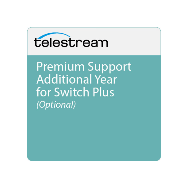 Telestream Premium Support pour Switch Plus - Année supp (ESD*)