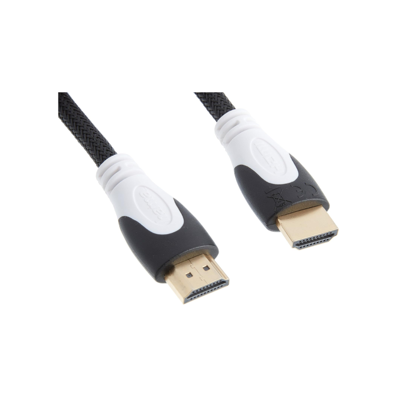 Hama Câble HDMI haute vitesse,St.-St.,Ether,text.,plaqué or,noir,1,5m