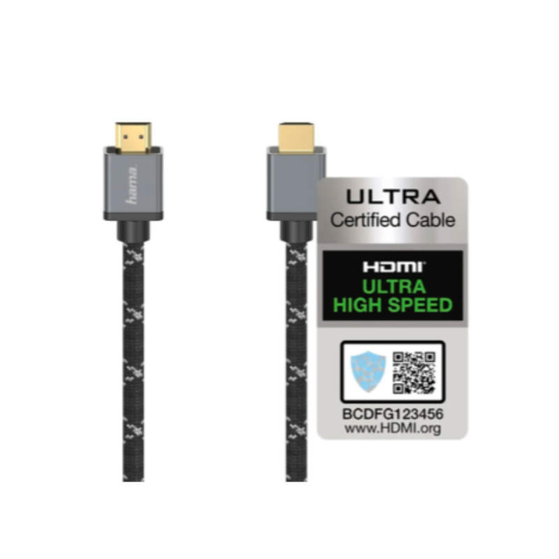 Hama Câble HDMI ultra hte vit., certif. f. mâle - f. mâle 8K alu 1,5m