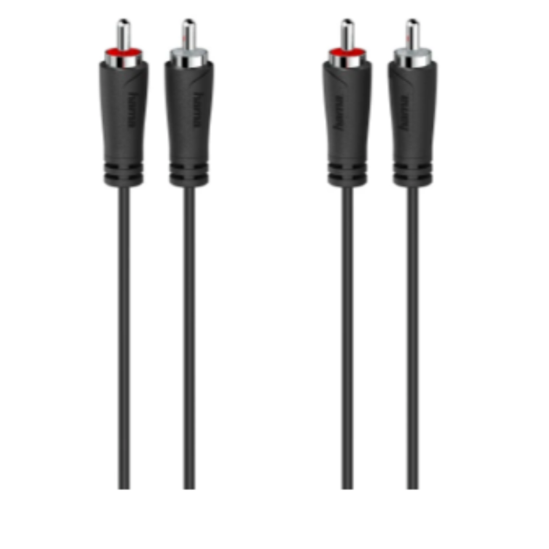 Hama Câble audio, 2 fiches RCA mâles - 2 fiches RCA mâles, 3,0 m