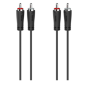 Hama Câble audio, 2 fiches RCA mâles - 2 fiches RCA mâles, 2,5 m