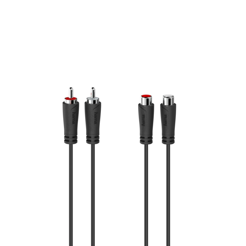 Hama Audio Cable, 2 RCA plugs - 2 RCA sockets, 5.0 m