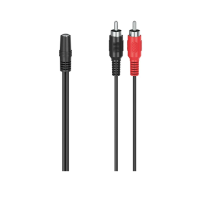 Hama Adaptateur audio 2 fiches RCA femelles-jack mâle 3,5mm stéréo