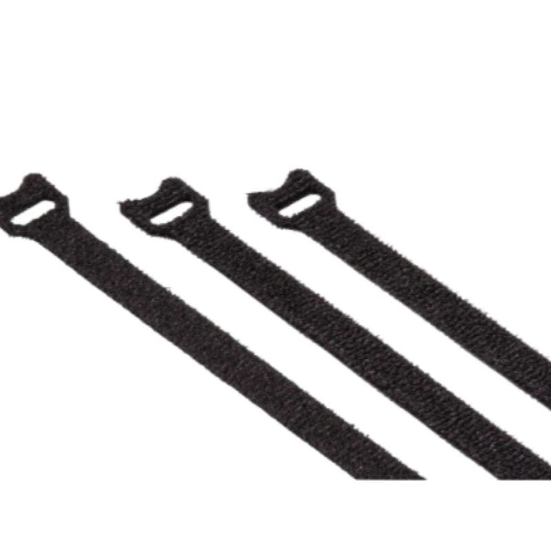 Hama Serre-Câbles à scratch 10x125mm, noirs, 20 pièces