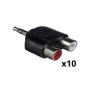 Kramer AD-A35M/2RF Adaptateurs jack 3.5mm vers 2 RCA-F