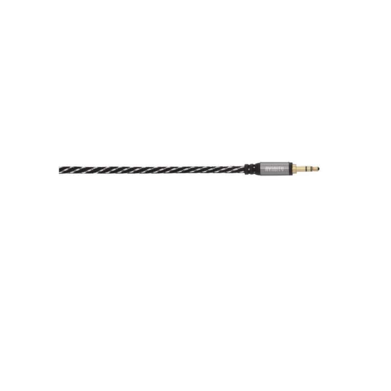 Avinity Câble audio, Jack 3,5Â mm/Jack, stéréo, textile, doré, 0,5 m