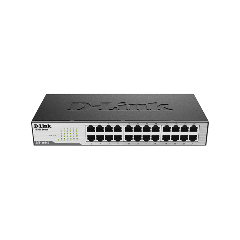 D-Link 24 ports 10/100Mbps Métallique & Rackable (kit inclus)