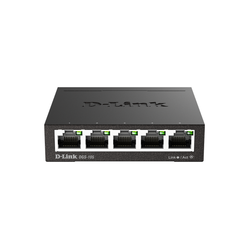 D-Link 5 ports Gigabit Métallique, connecteurs métallique