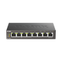 D-Link 8 ports Gigabit dont 4 ports PoE/PoE+ Métal Budget PoE 68W