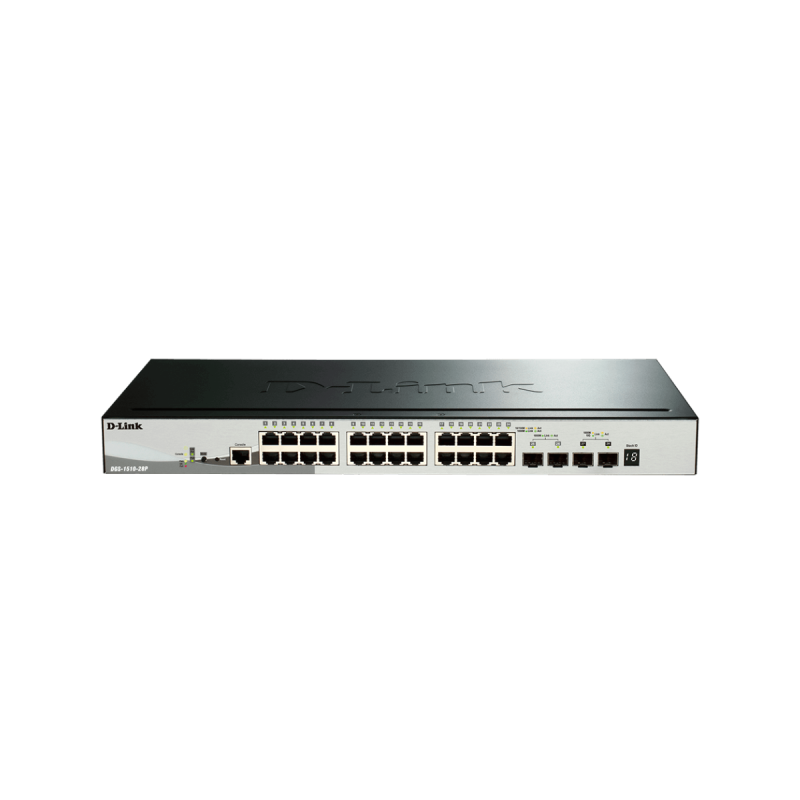 D-Link SmartPro L3 Light 24x Gb PoE/PoE+ & 2x SFP & 2x 10GbE SFP+