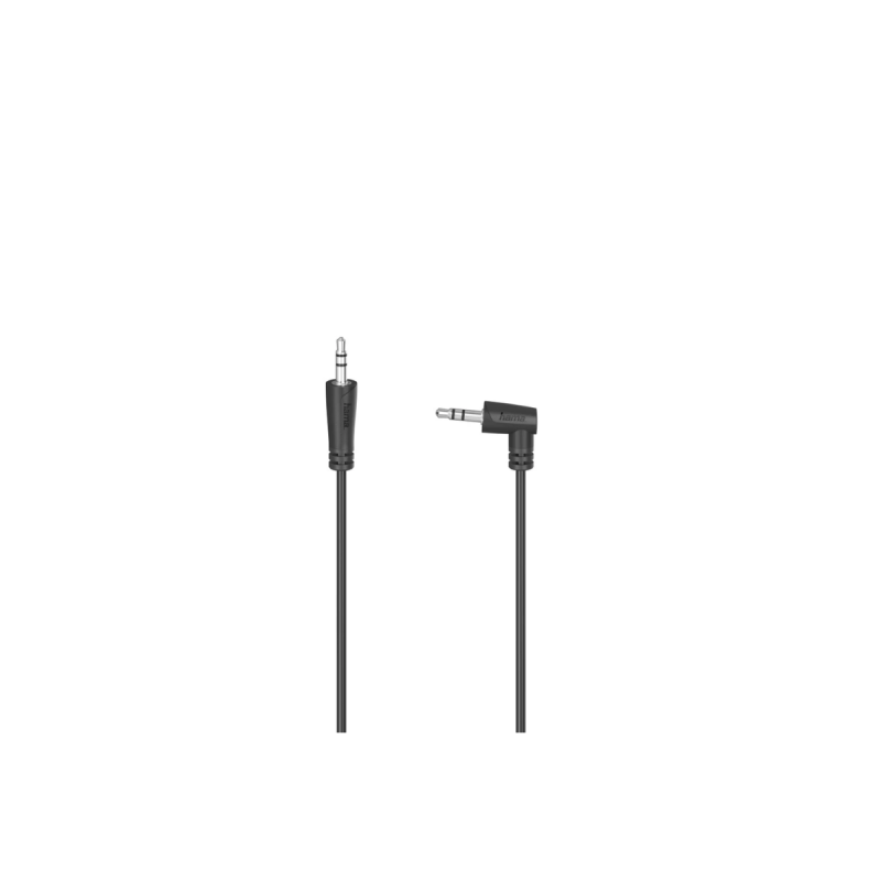 Hama Câble audio f. jack mâle 3,5mm 90°-f.jack mâle 3,5mm,stéréo 0,5m