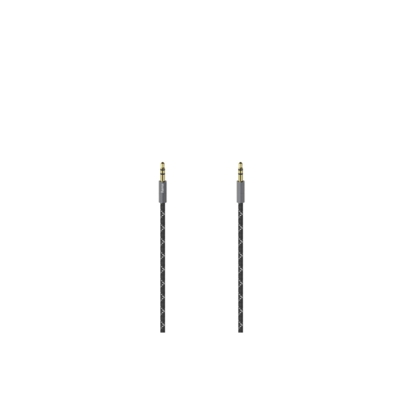 Hama Câble audio, jack mâle 3,5mm/con. mâle stéréo, métal., doré 1,5m
