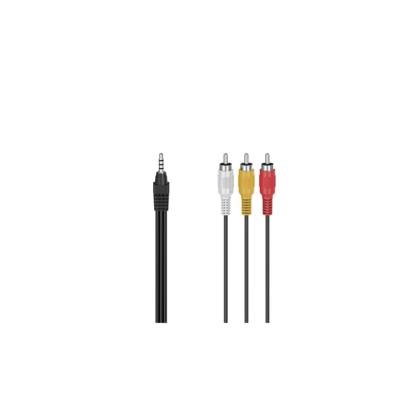 Hama Câble audio/vidéo jack mâle 3,5mm 3 fiches RCA mâles 1,5m