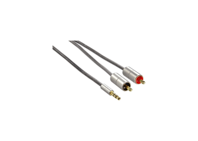 Hama Câble de liaison AluLine 5mm mâle stéréo 2RCA 1m