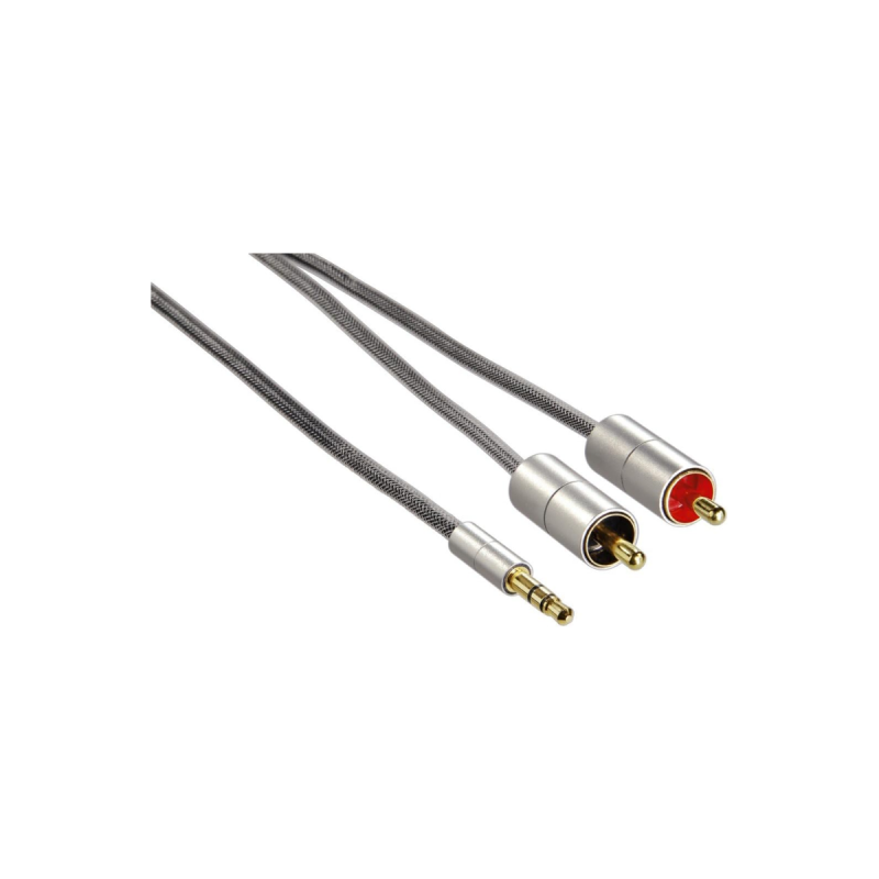 Hama Câble de liaison AluLine 5mm mâle stéréo 2RCA 2m